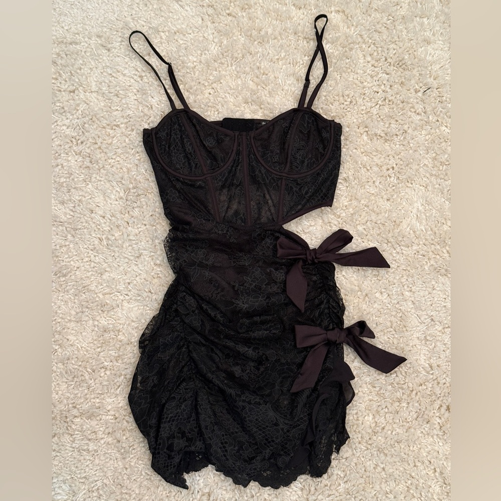 For Love & Lemons Regina Cut-Out Lace Mini Dress - Picture 4 of 8